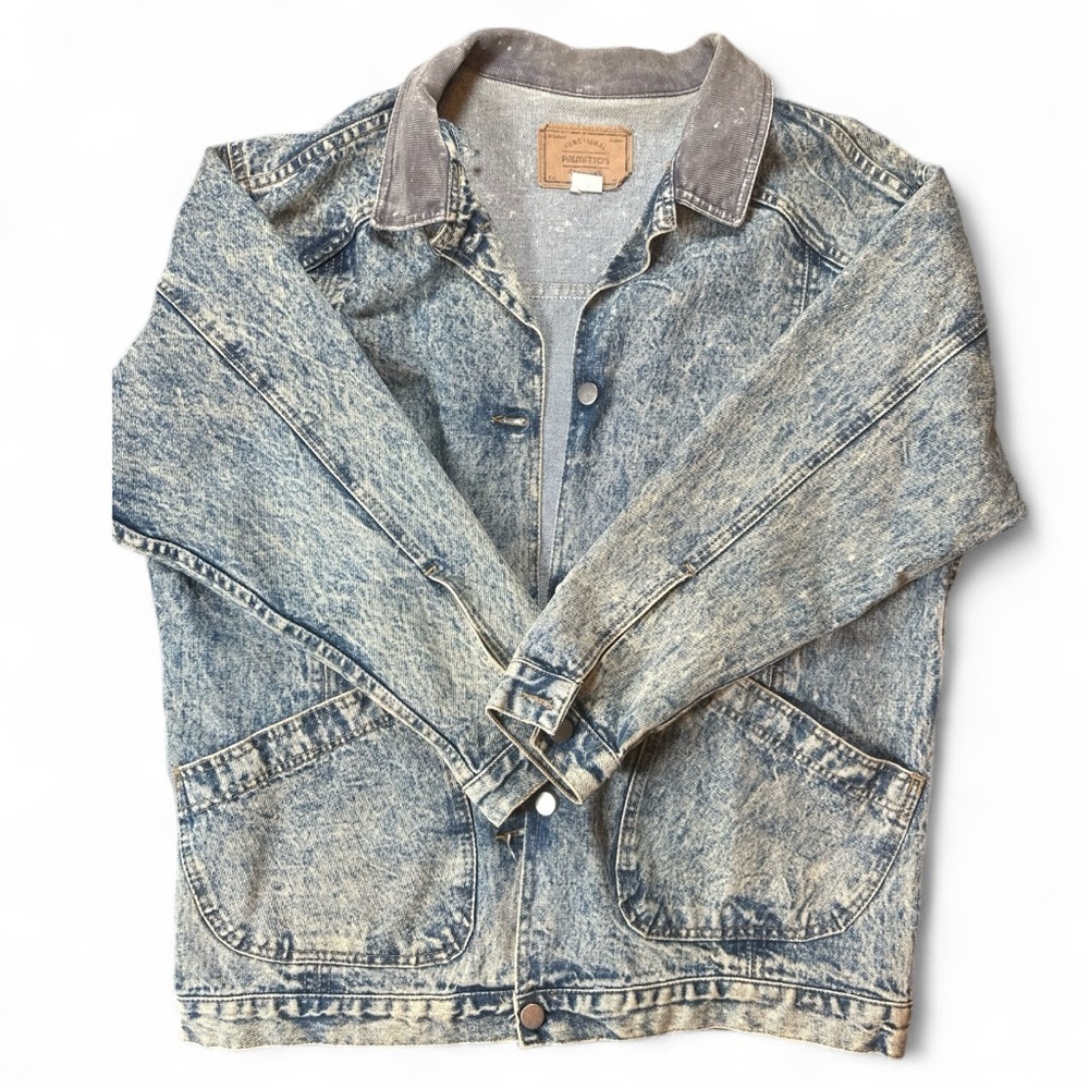 Palmetto’s Women’s Vintage Denim Jacket Acid Wash Size Large